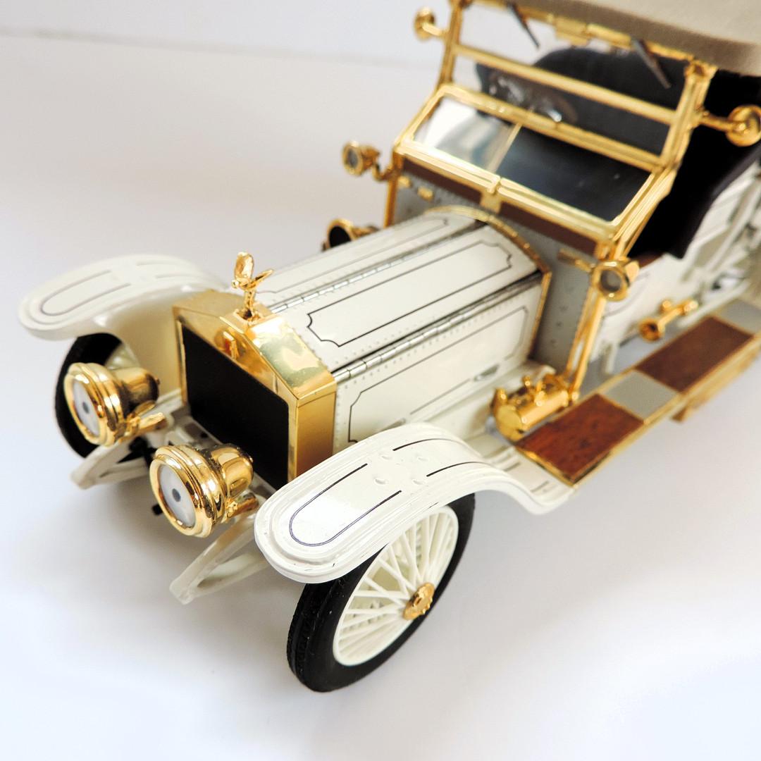 Dekorative Antike MODELLWAGEN, Seltene Rolls Royce Creme Auto Franklin Mint 1911 UK (Britisch) im Angebot