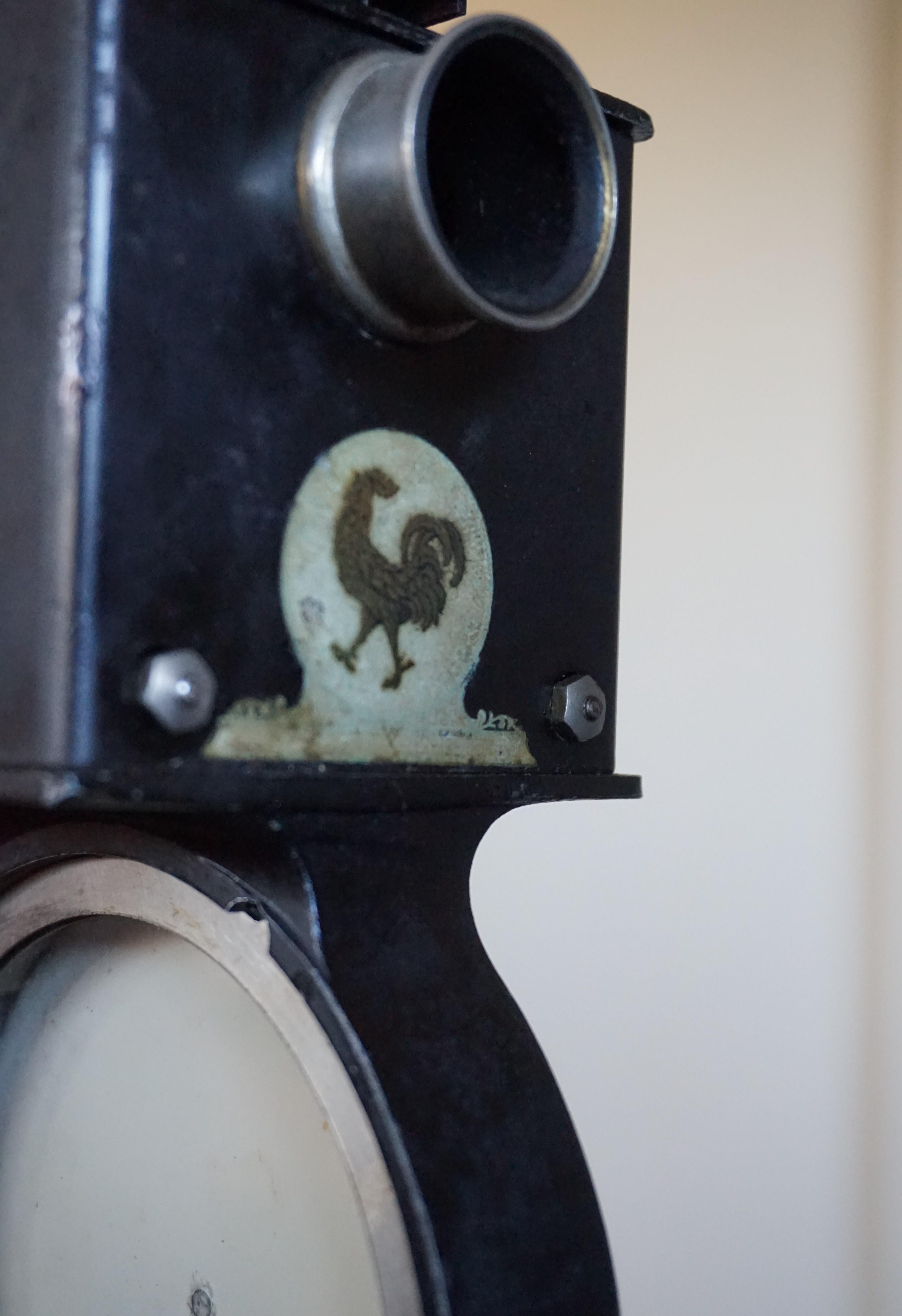 20th Century Decorative Antique Pathé Baby Projector Bookends with Felix the Cat Cartoon Film
