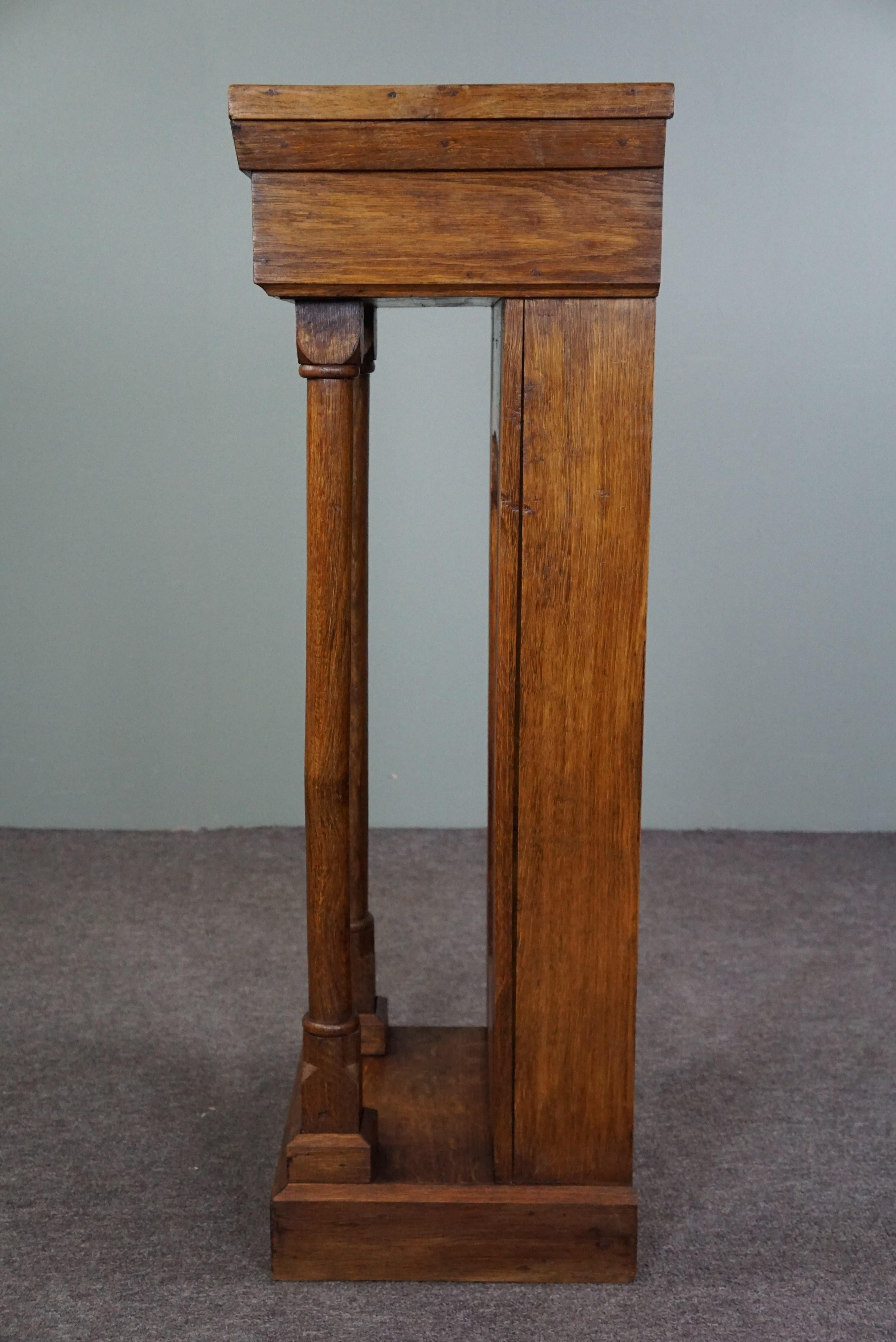19th Century Decorative antique pedestal, hall table, plant table, column For Sale