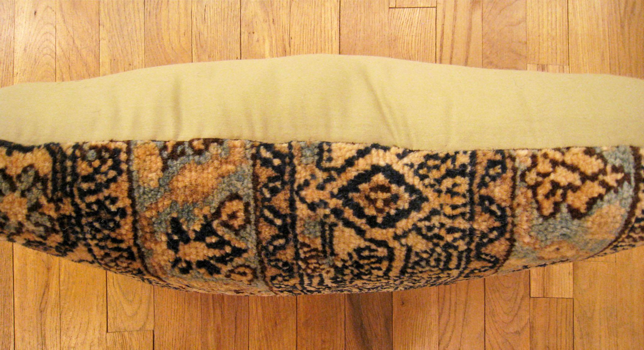  Decorative Antique Persian Hamadan Rug Pillow with Floral Elements Allover In Good Condition For Sale In New York, NY