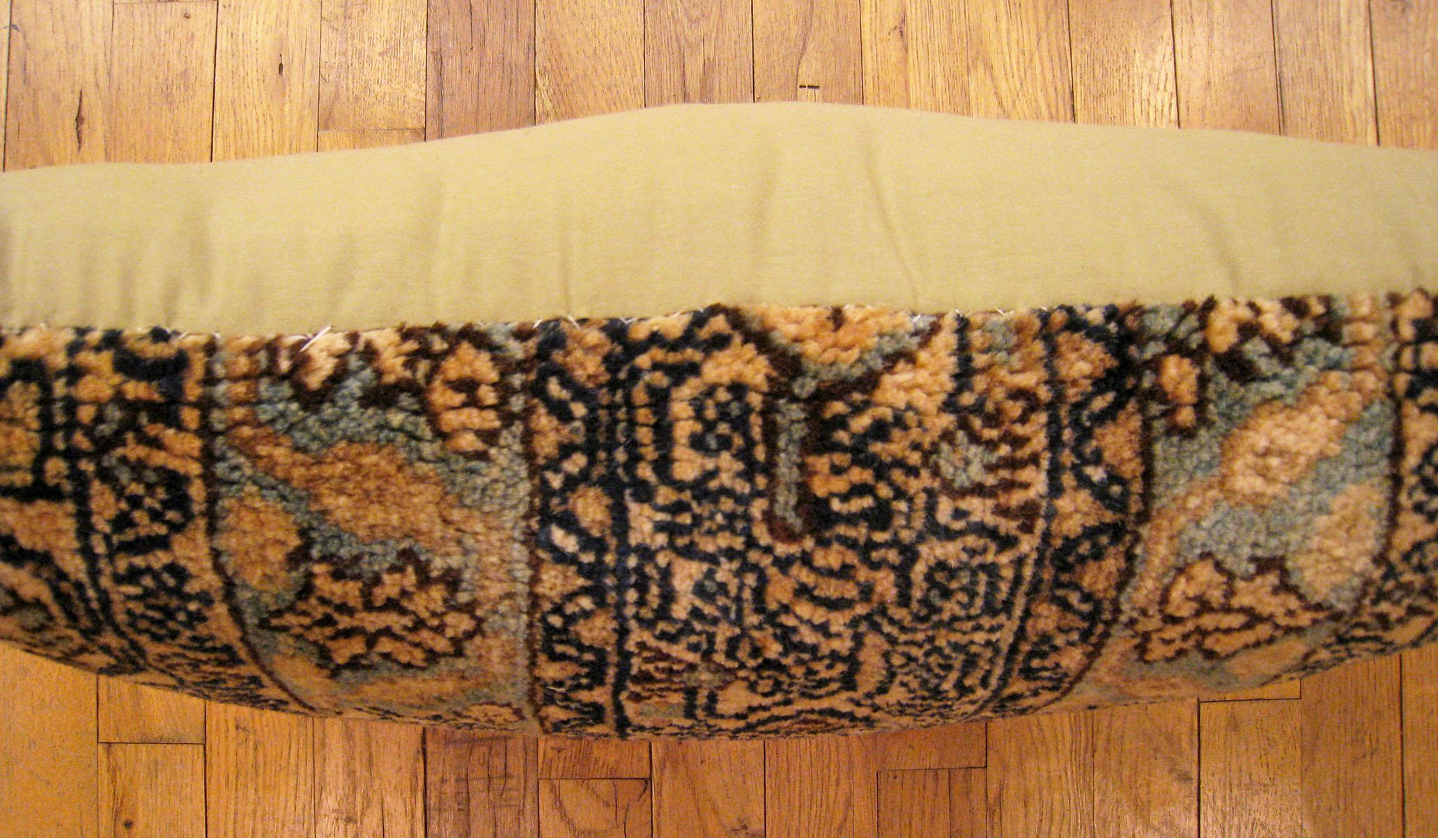 Decorative Antique Persian Hamadan Rug Pillow with Floral Elements Allover In Good Condition For Sale In New York, NY