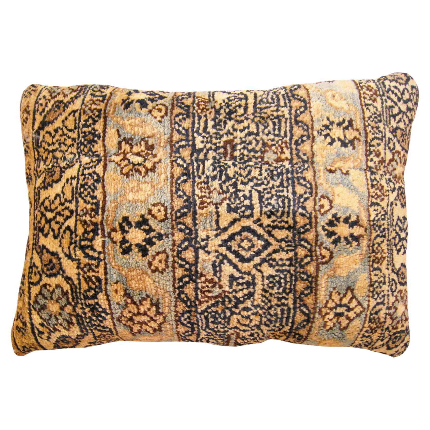  Decorative Antique Persian Hamadan Rug Pillow with Floral Elements Allover For Sale