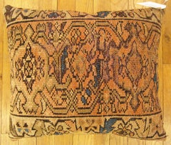 Decorative Antique Persian Hamadan Rug Pillow with Geometric Abstracts Allover