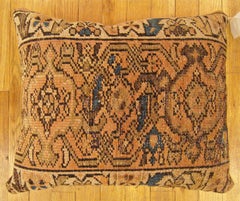 Decorative Antique Persian Hamadan Rug Pillow with Geometric Abstracts Allover
