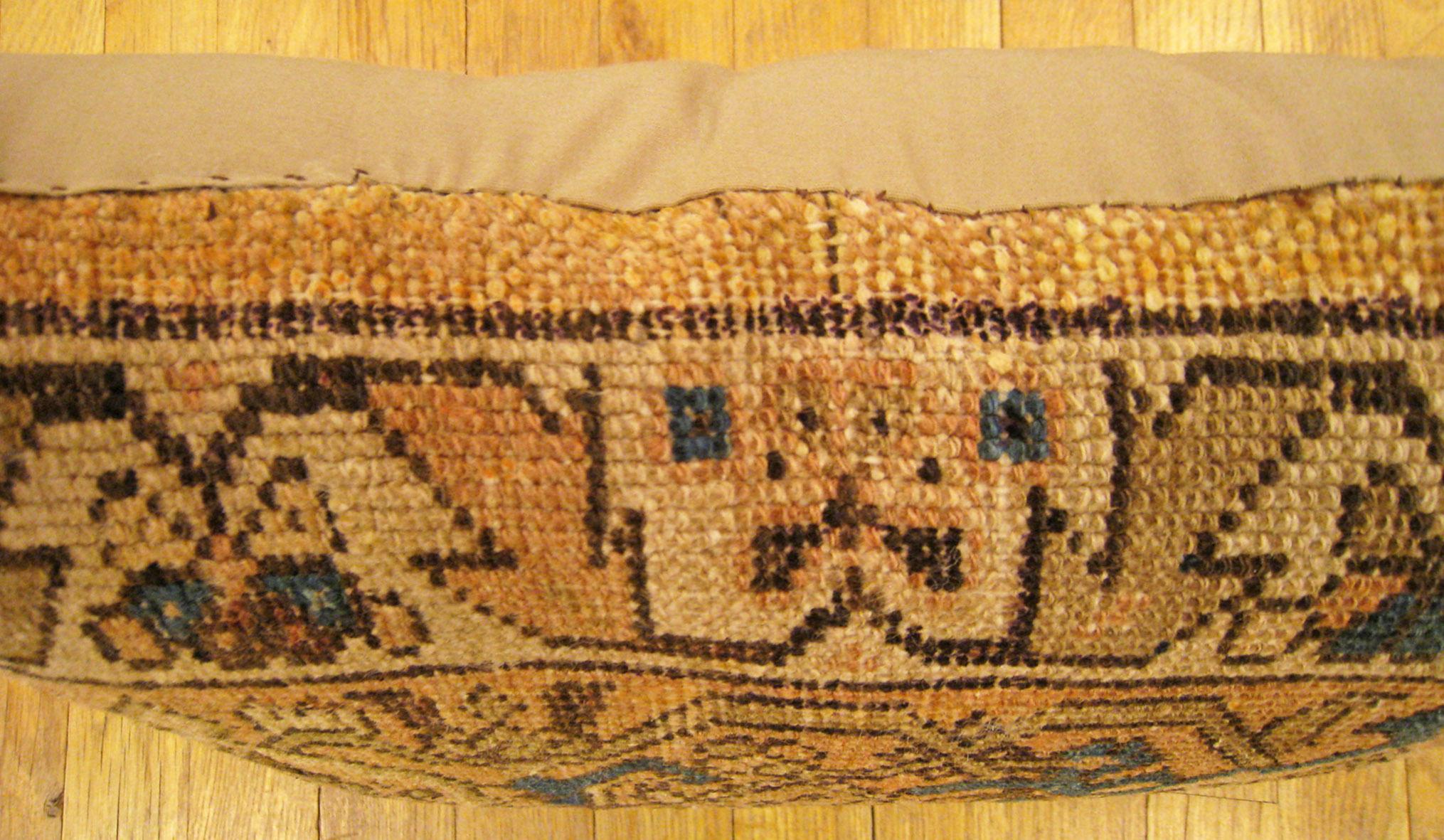 Decorative Antique Persian Hamadan Rug Pillow with Geometric Abstracts Allover In Good Condition For Sale In New York, NY