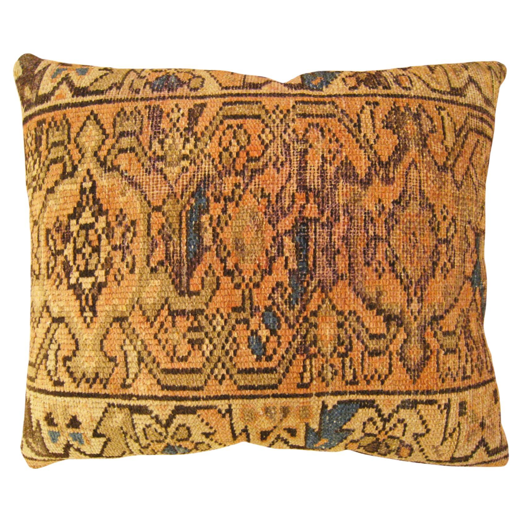  Decorative Antique Persian Hamadan Rug Pillow with Geometric Abstracts Allover