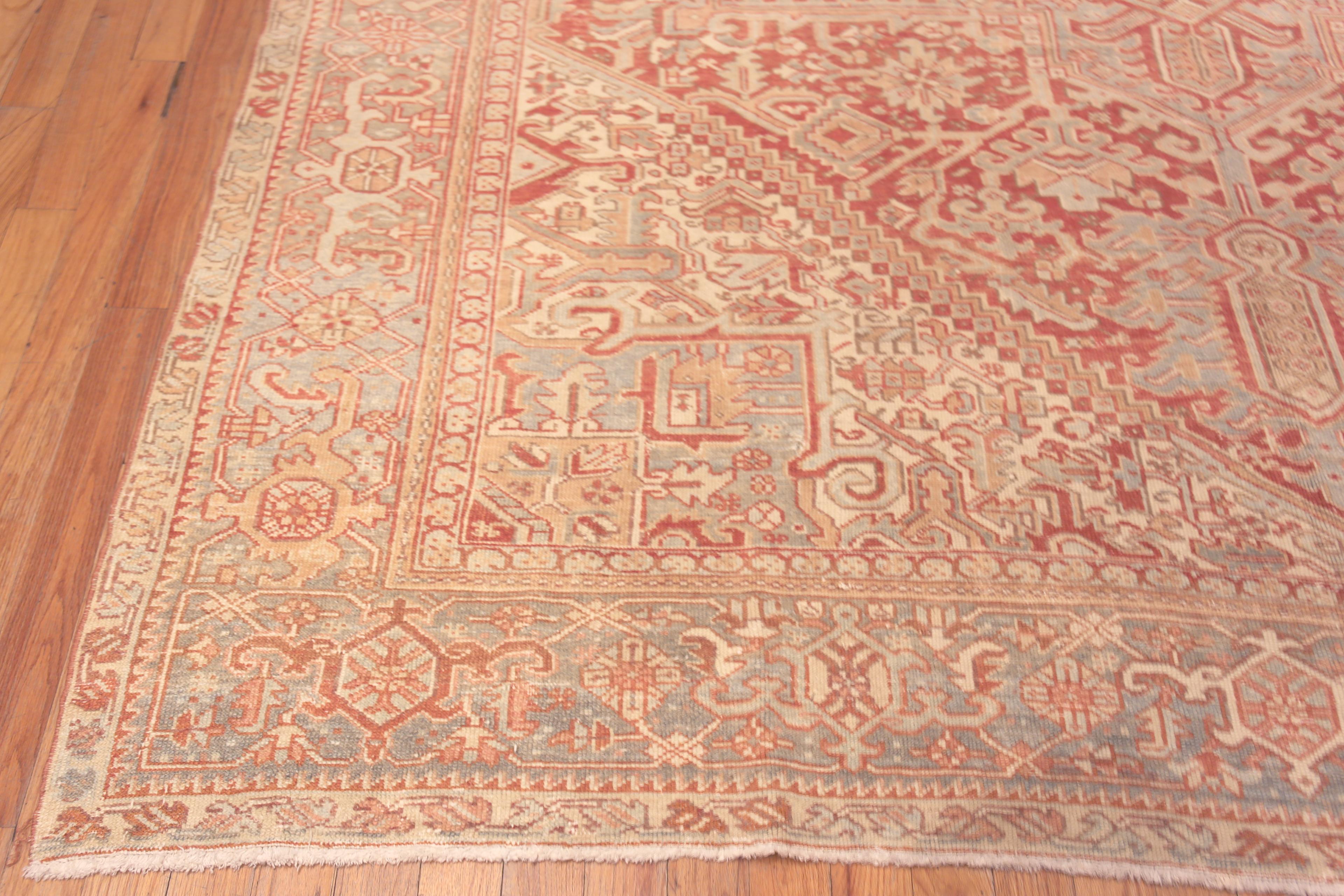 Hand-Knotted Decorative Antique Persian Heriz Rug 10' x 13'2