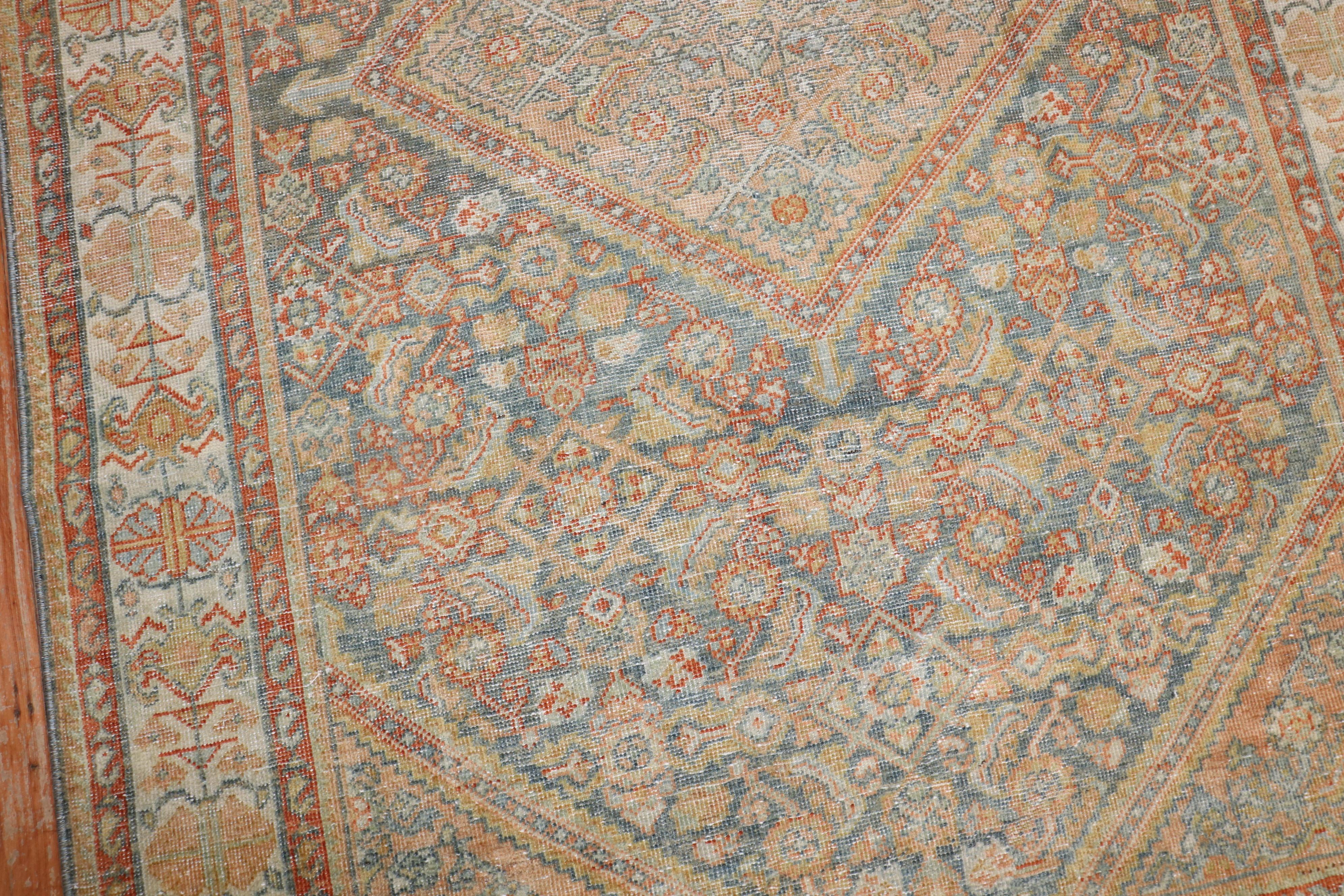 Dekorativer antiker persischer Mahal-Teppich (Handgeknüpft) im Angebot