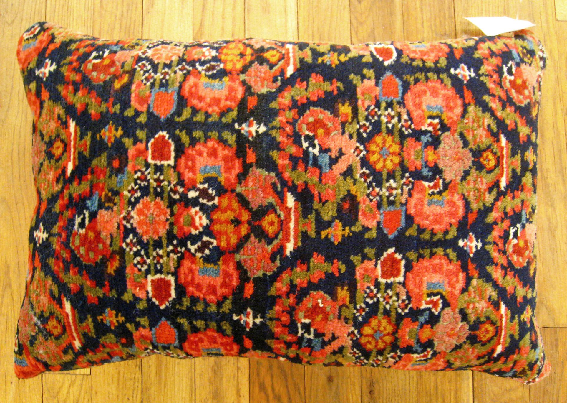 Antikes persisches Malayer-Teppich-Kissen; Größe 20