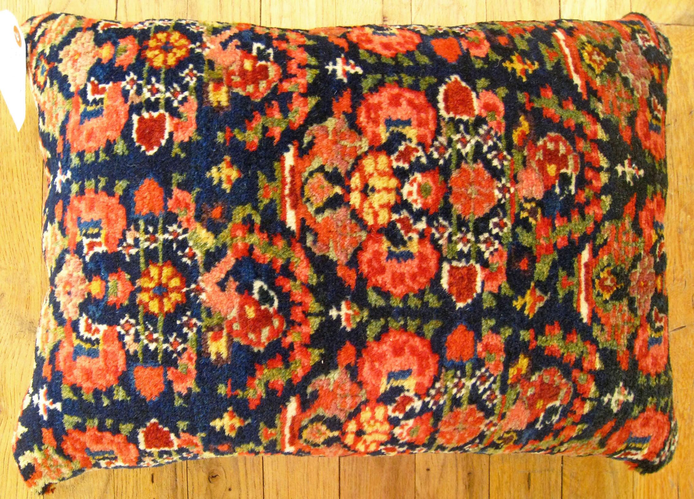 Antikes persisches Malayer-Teppich-Kissen; Größe 19
