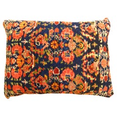 Decorative Antique Persian Malayer Carpet Pillow with Geometric Abstracts Design