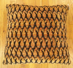 Decorative Antique Persian Saraband Carpet Pillow with a Paisley Design Allover