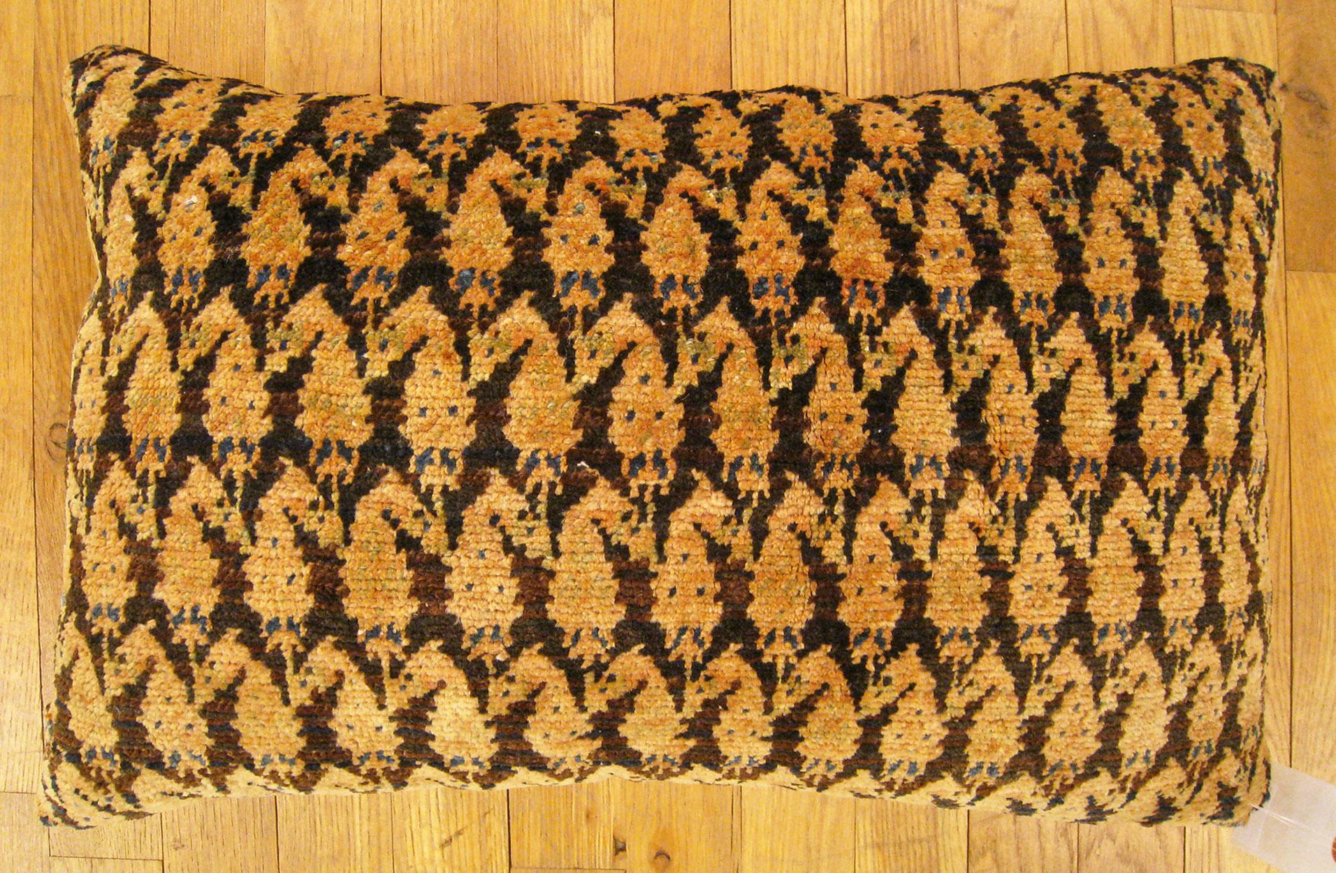 Coussin de tapis sarabande persan ancien ; taille 1'10