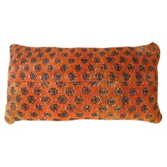 Dekoratives antikes persisches Saraband-Teppich Kissen mit floralen Elementen