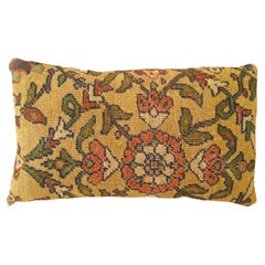 Decorative Antique Persian Sultanabad Carpet Pillow with Floral Elements