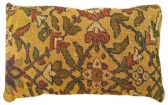 Decorative Antique Persian Sultanabad Carpet Pillow with Floral Elements