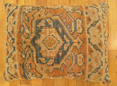 Decorative Antique Persian Sultanabad Pillow with A Central Medallion
