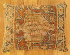 Decorative Antique Persian Sultanabad Pillow with A Central Medallion