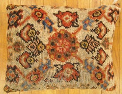 Dekoratives antikes persisches Sultanabad-Kissen mit floralen und geometrischen Abstraktionen