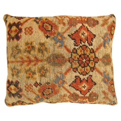 Decorative Antique Persian Sultanabad Pillow with Floral & Geometric Abstracts