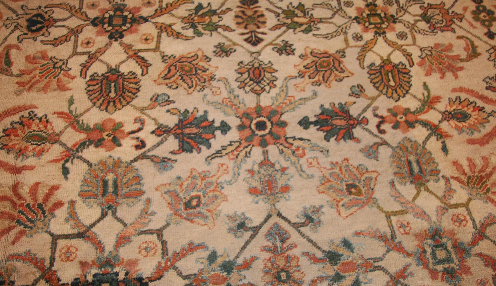 An Elegant Decorative Antique Persian Sultanabad Rug, Country of Origin / rug type: Persian Rugs, Circa date: 1920’s. Size: 8 ft 7 in x 11 ft 7 in (2.62 m x 3.53 m)
