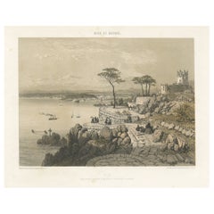 Impression ancienne décorative de Nice Near Mont, né en France, c.1865