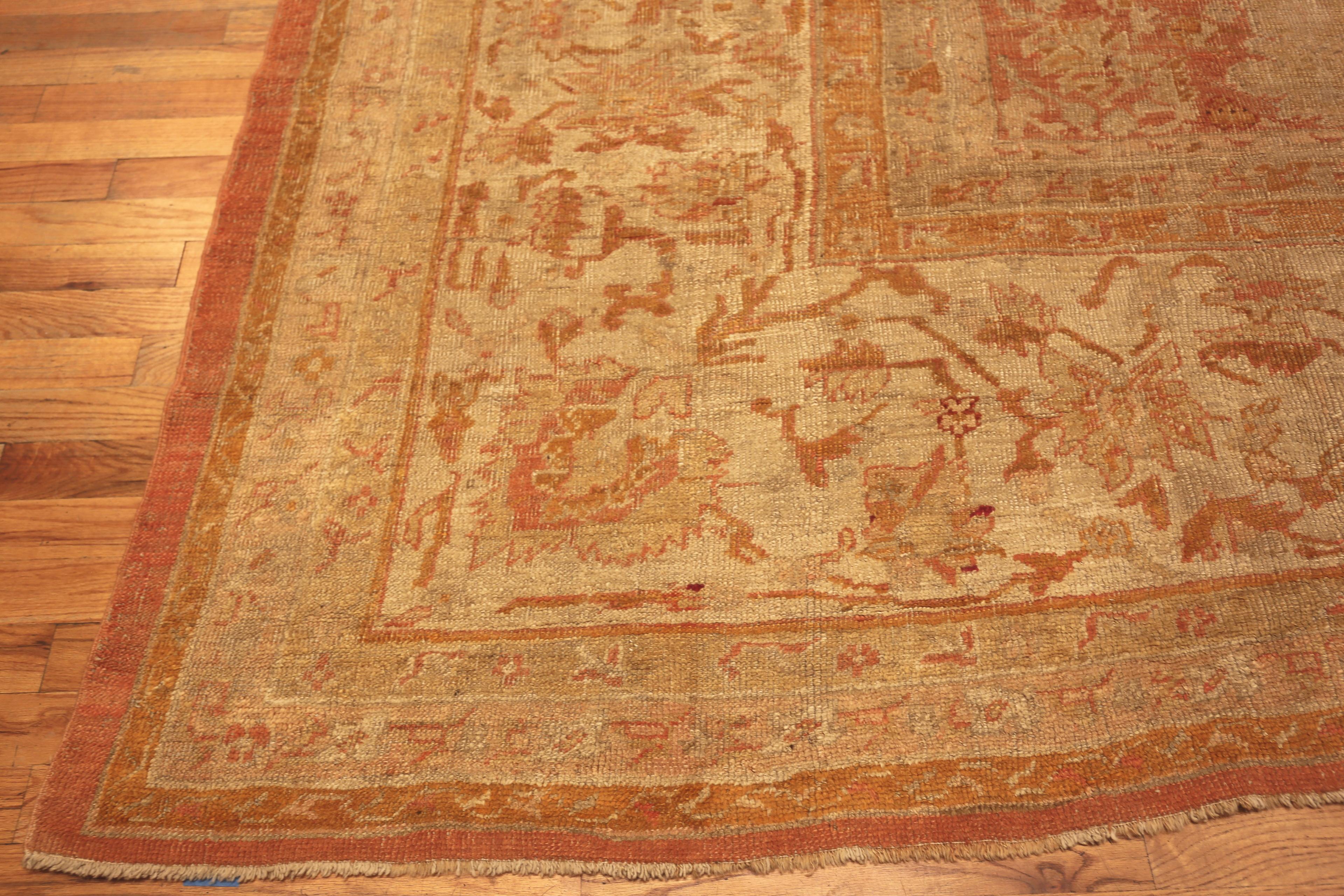 Hand-Knotted Decorative Antique Turkish Oushak Rug. 20 ft x 26 ft 6 in For Sale