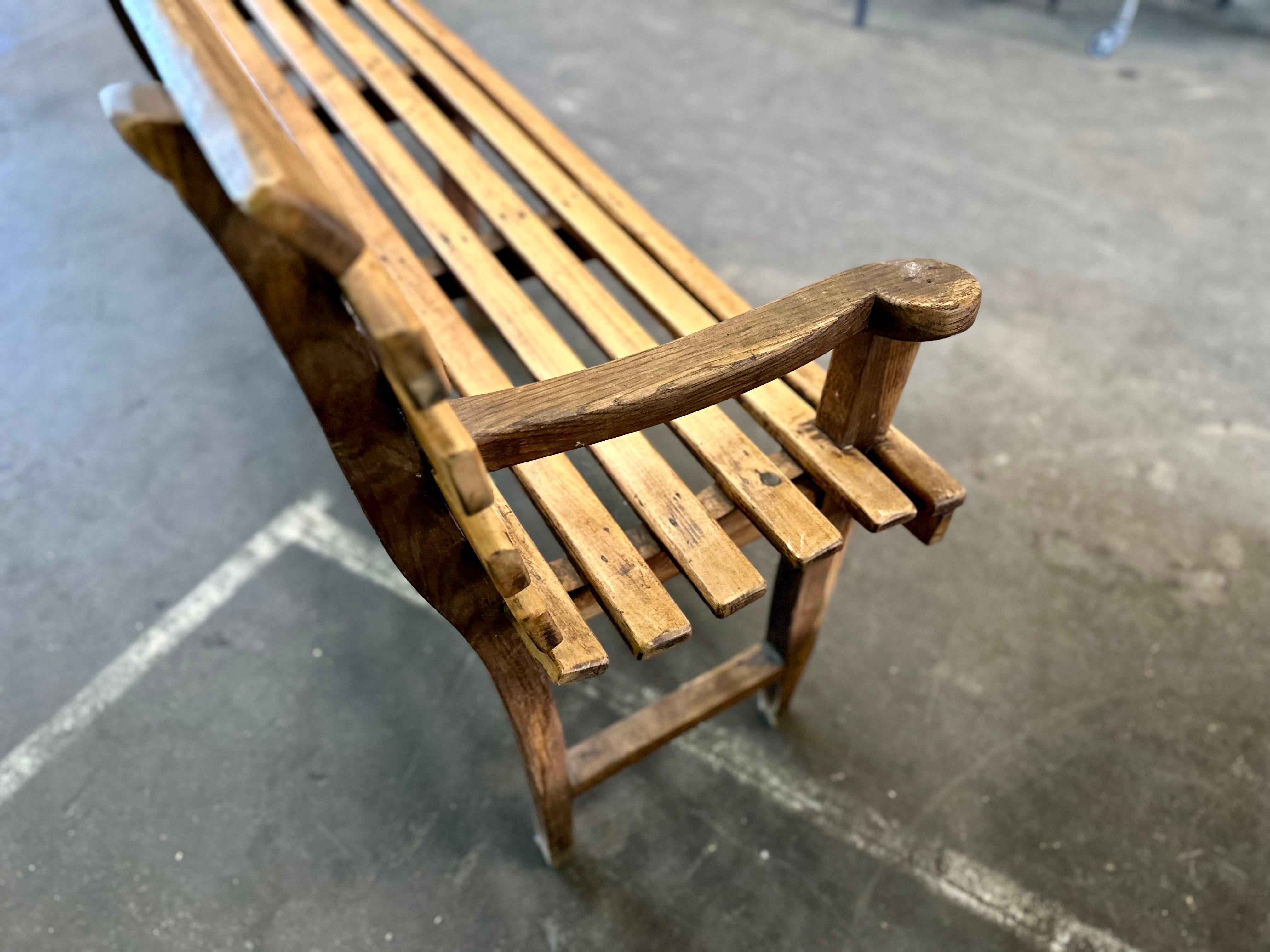 decorative antique wooden bench For Sale 12