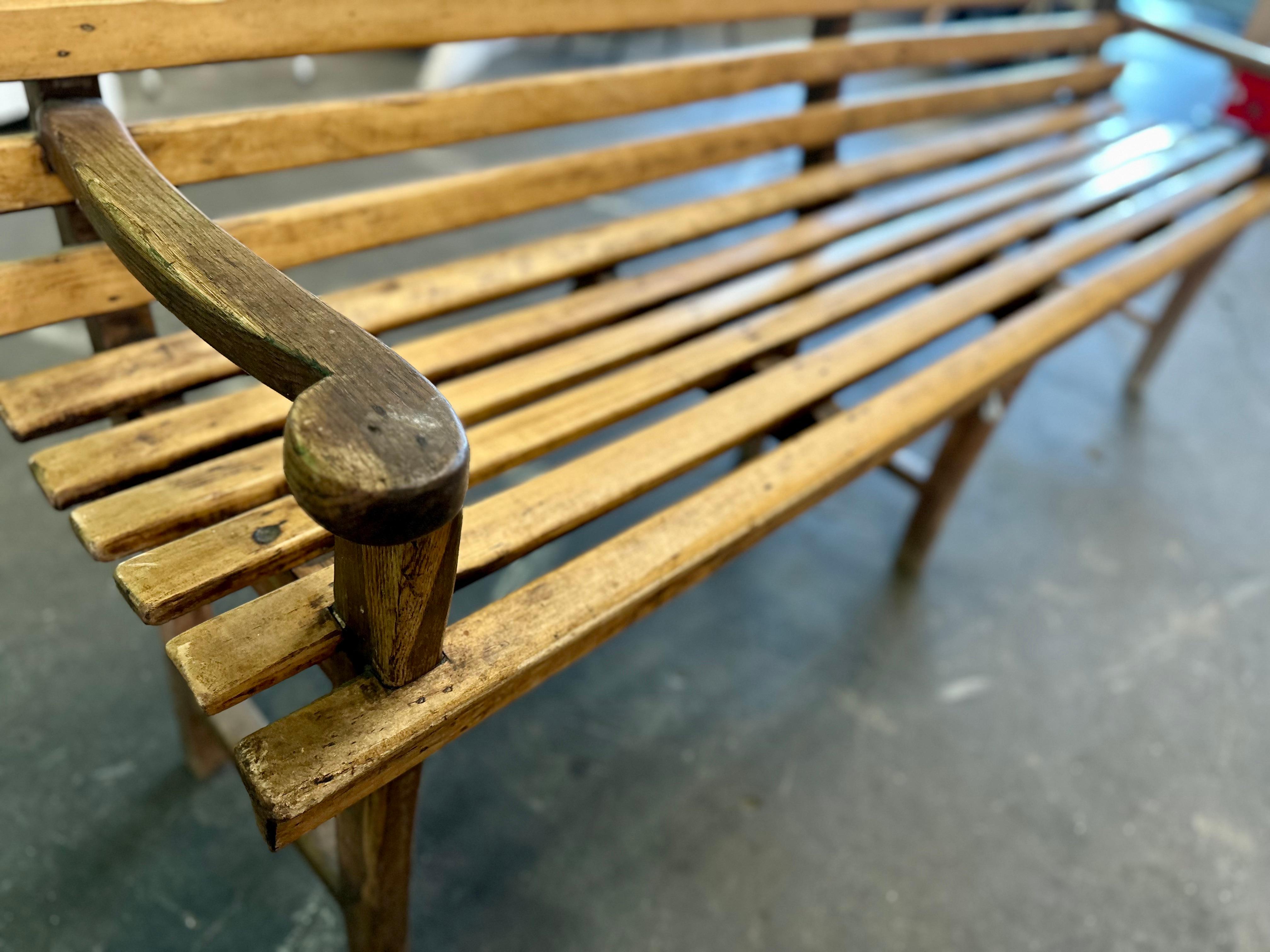 decorative antique wooden bench For Sale 1