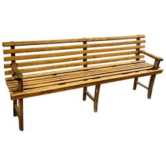 panchina decorativa in legno antico