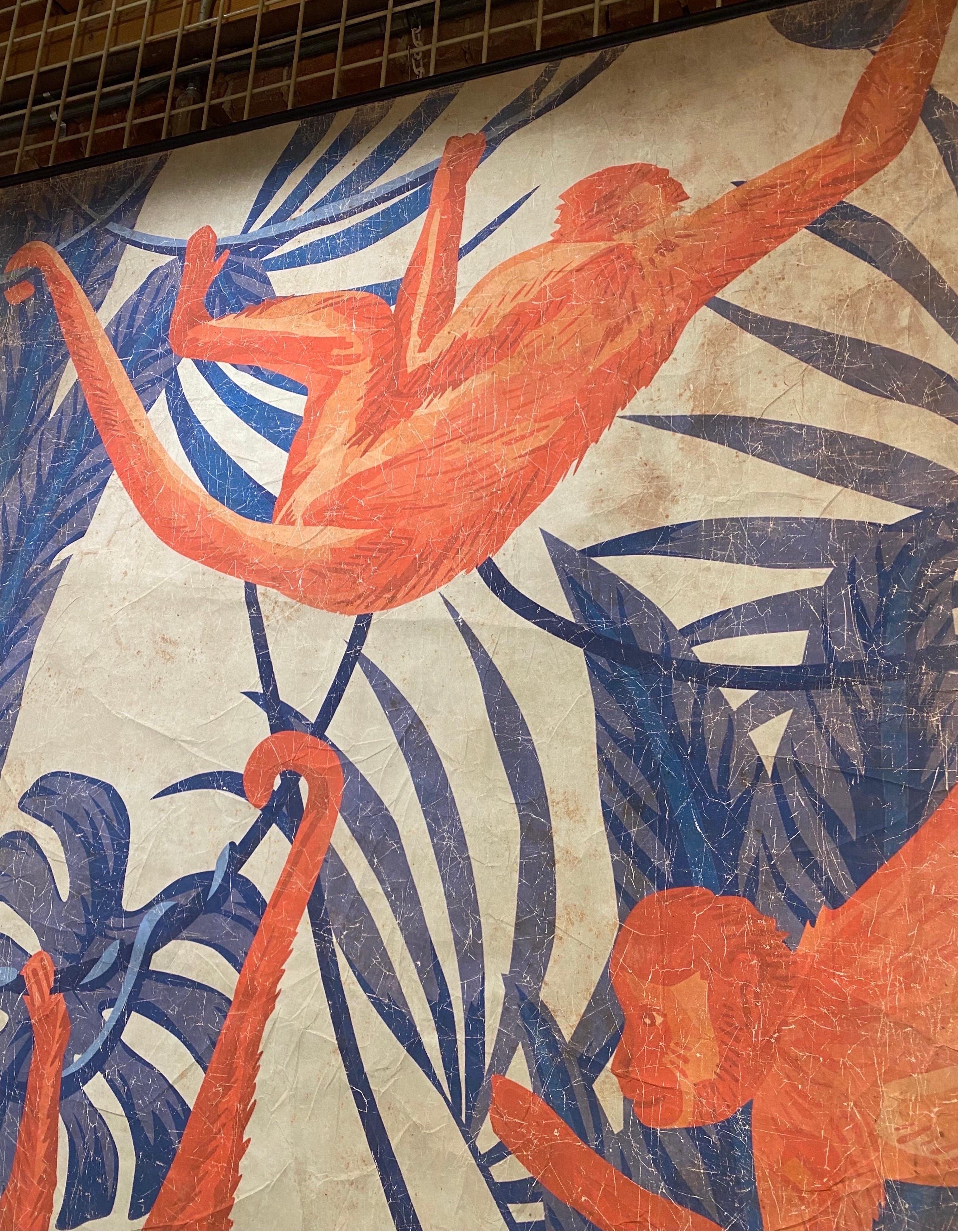 Dekorative antike französische Wandteppiche mit Affen, 'imitierte Auflage' im Angebot 1