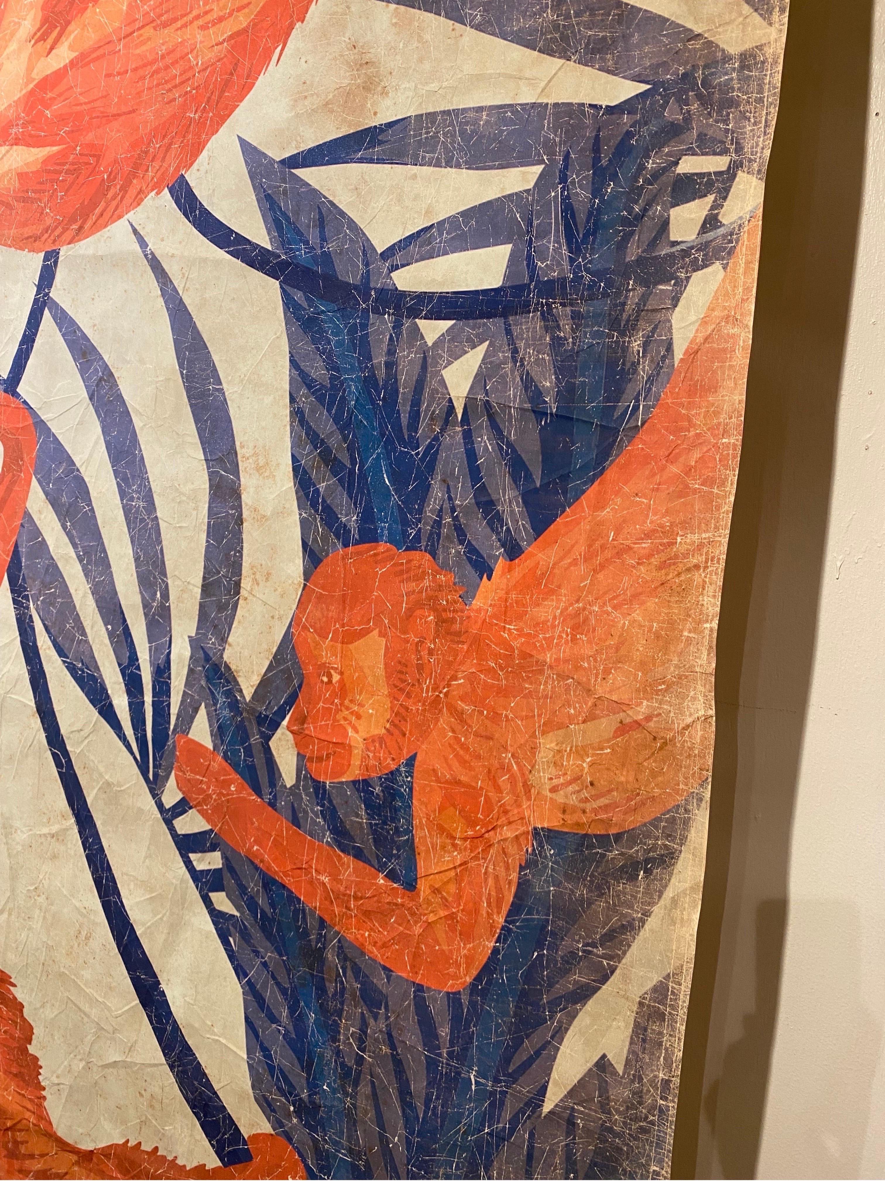 Dekorative antike französische Wandteppiche mit Affen, 'imitierte Auflage' im Angebot 3