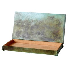 Decorative Art Deco Bronze Box With Wood Insert by GAB, Sweden, 1930s