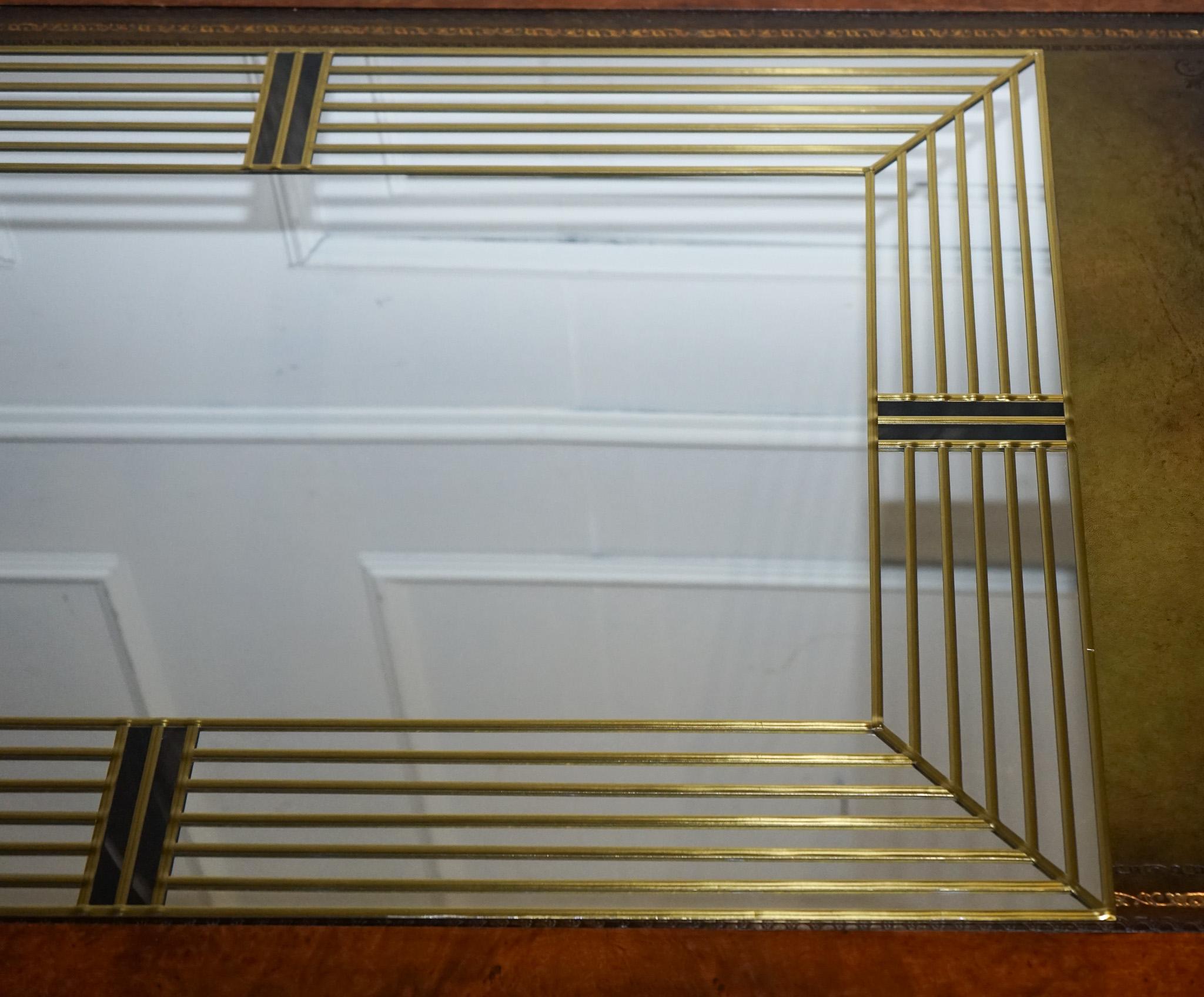 espejo de pared dorado estilo art deco decorado a mano por lawson glassworks Hecho a mano en venta