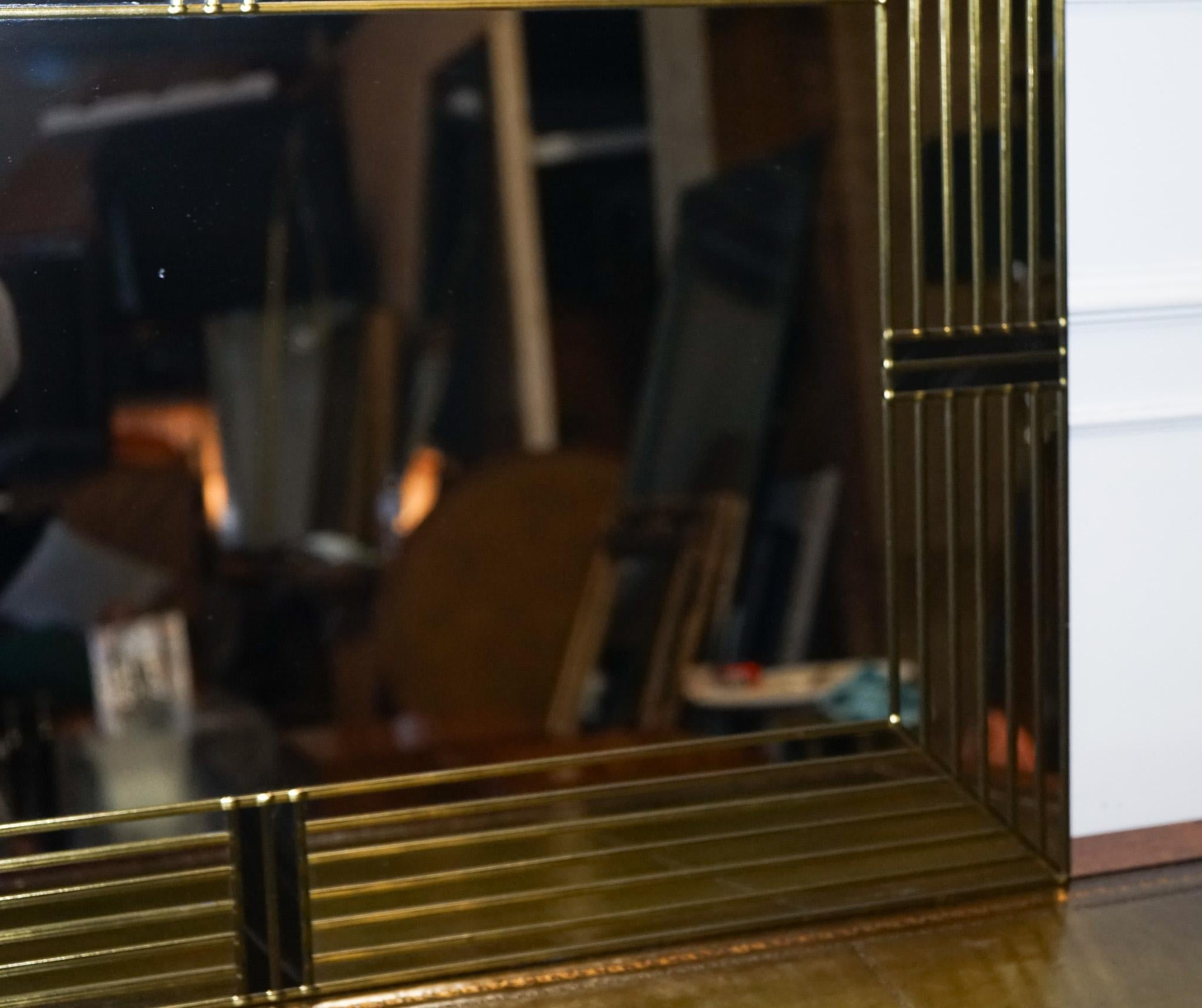 espejo de pared dorado estilo art deco decorado a mano por lawson glassworks siglo XX en venta