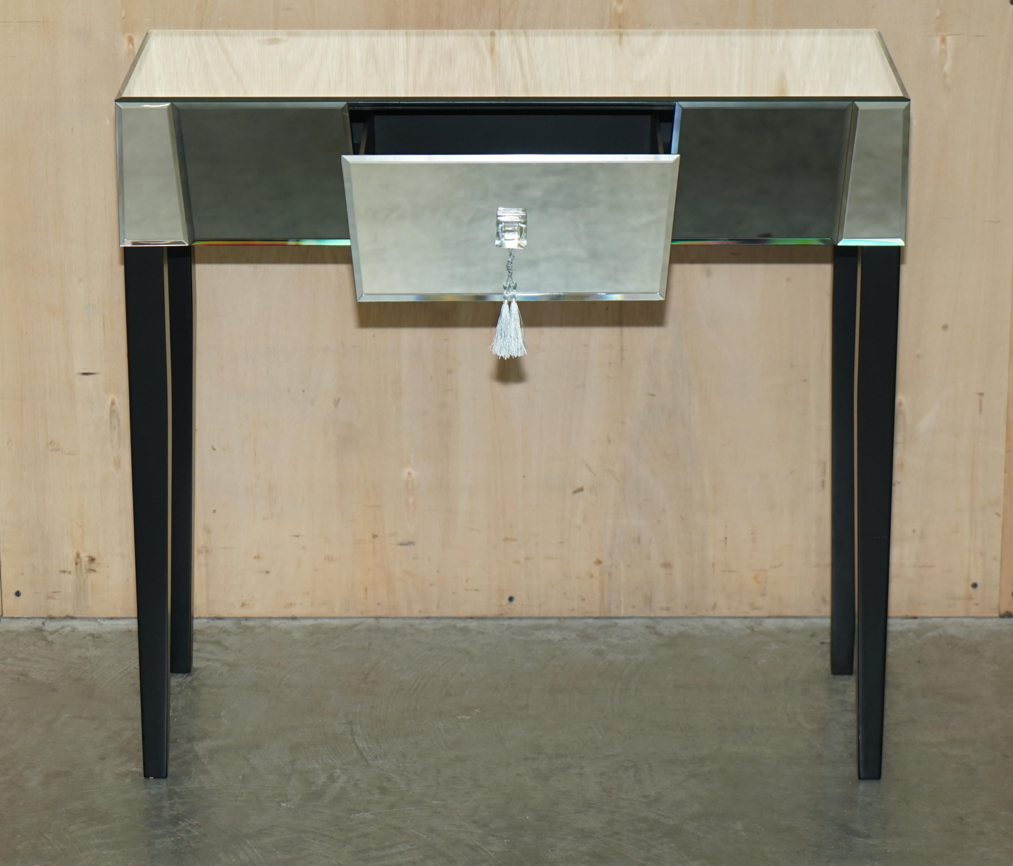 Decorative Art Deco Style Mirrored Dressing Table or Desk Which Is Part of Suite 10