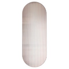Decorative art glass reflective wall panel, Metal Shift, Palladium, Rive Roshan