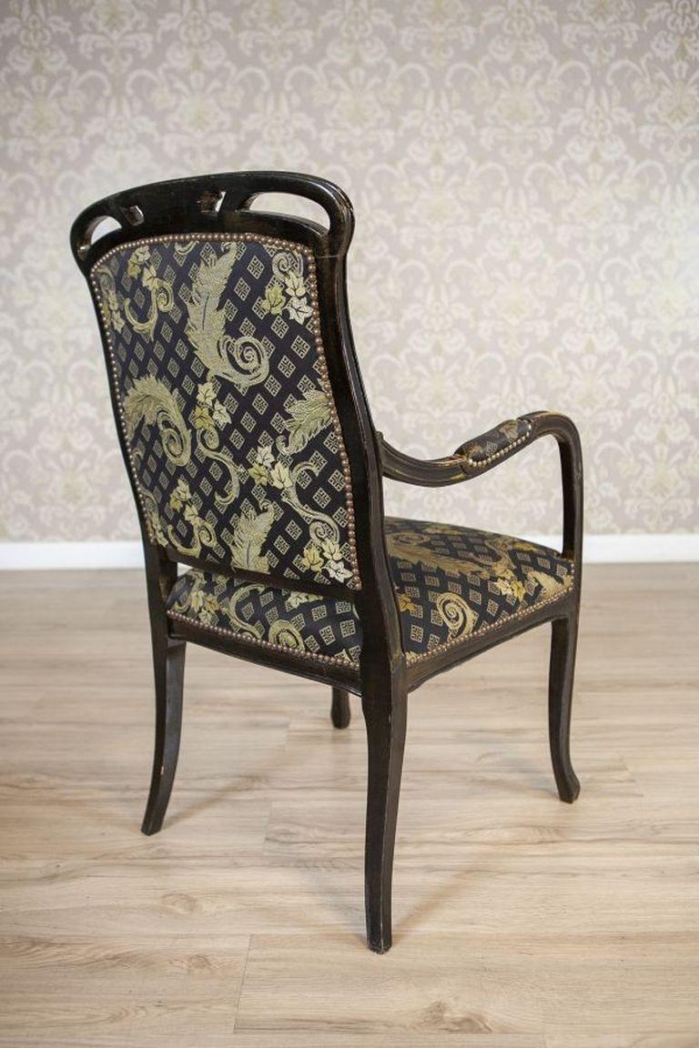 Français Fauteuil décoratif Art Nouveau en chêne du 20ème siècle en vente
