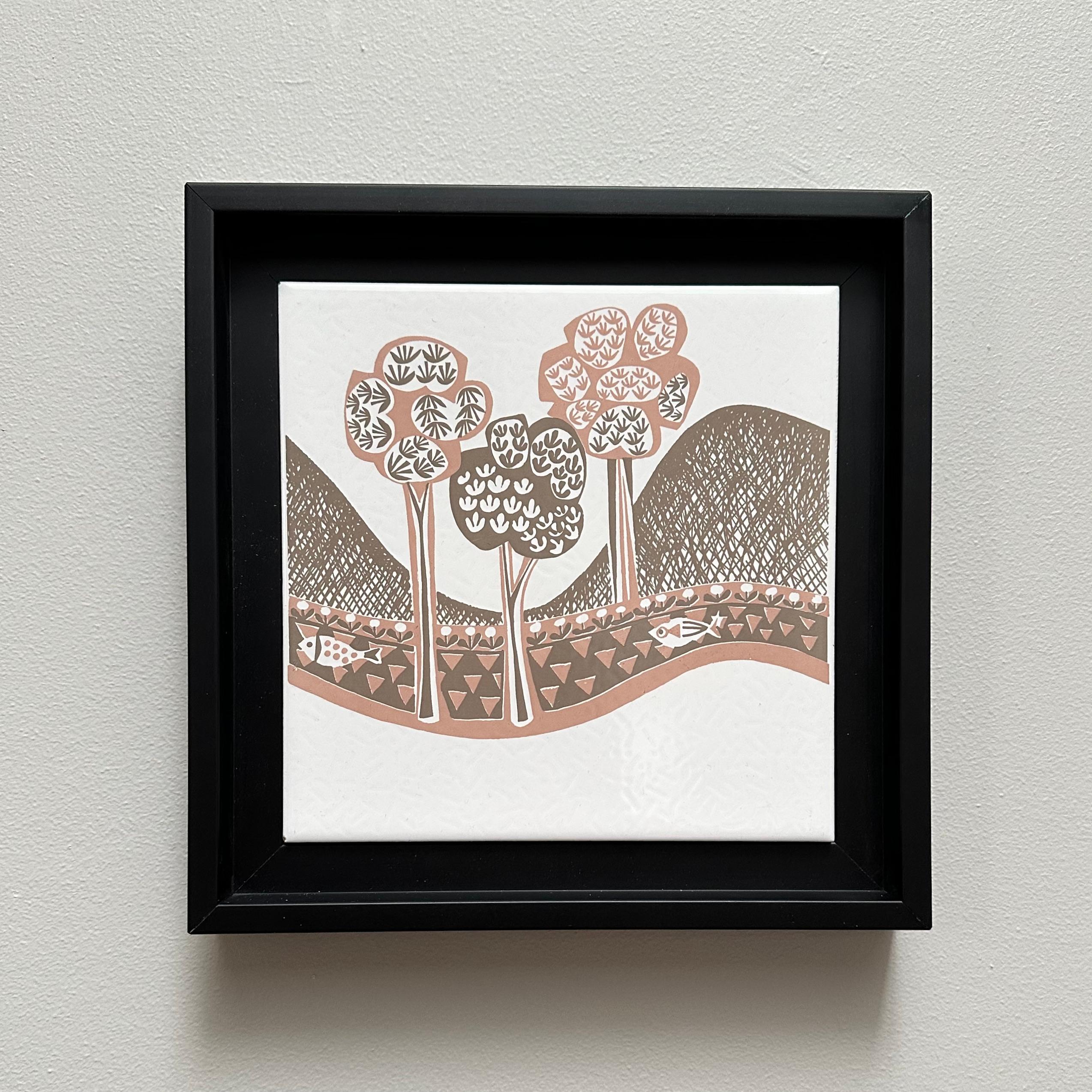 Italian Decorative Art Tile, Roger Capron for Marazzi, Italy c. 1980 For Sale