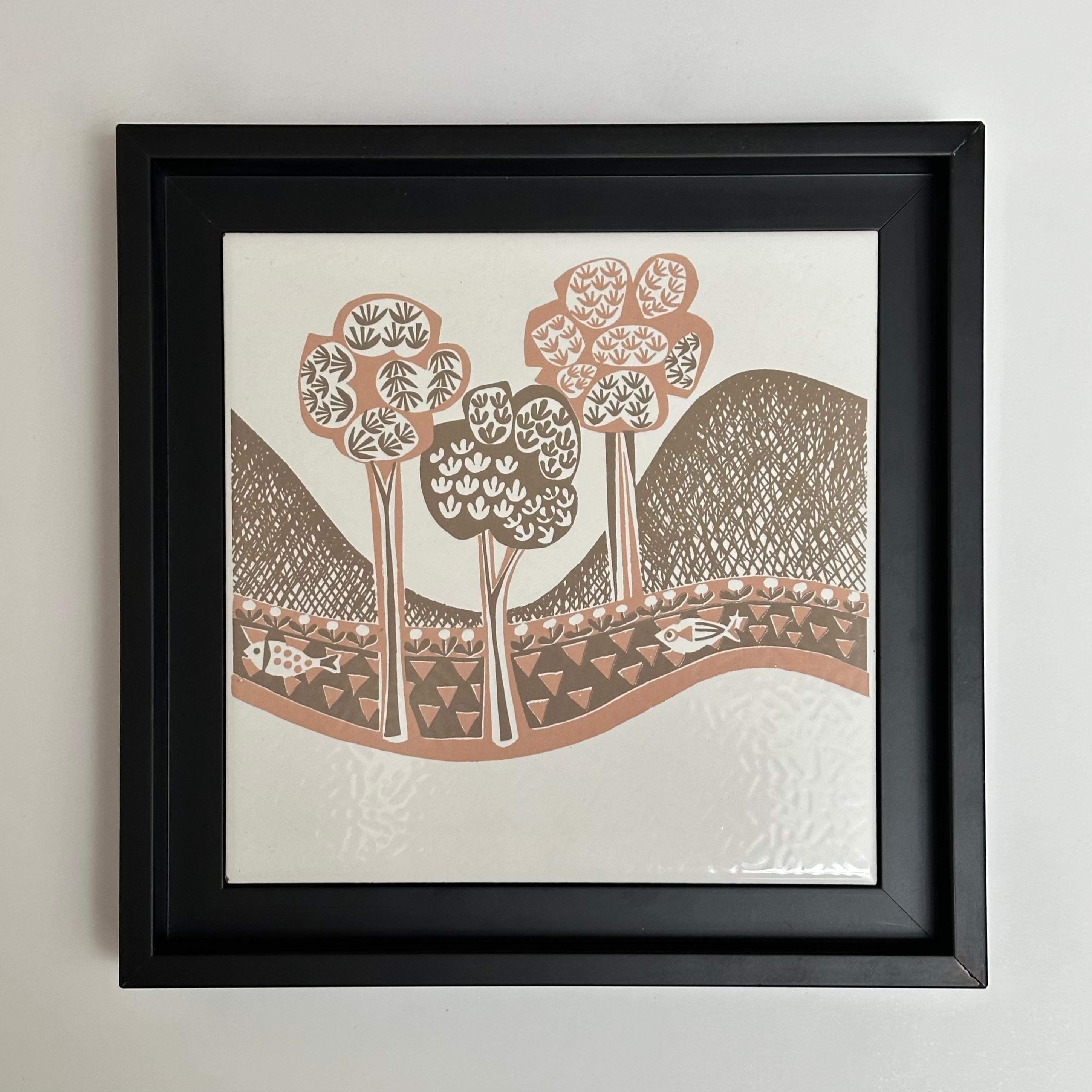 Earthenware Decorative Art Tile, Roger Capron for Marazzi, Italy c. 1980 For Sale