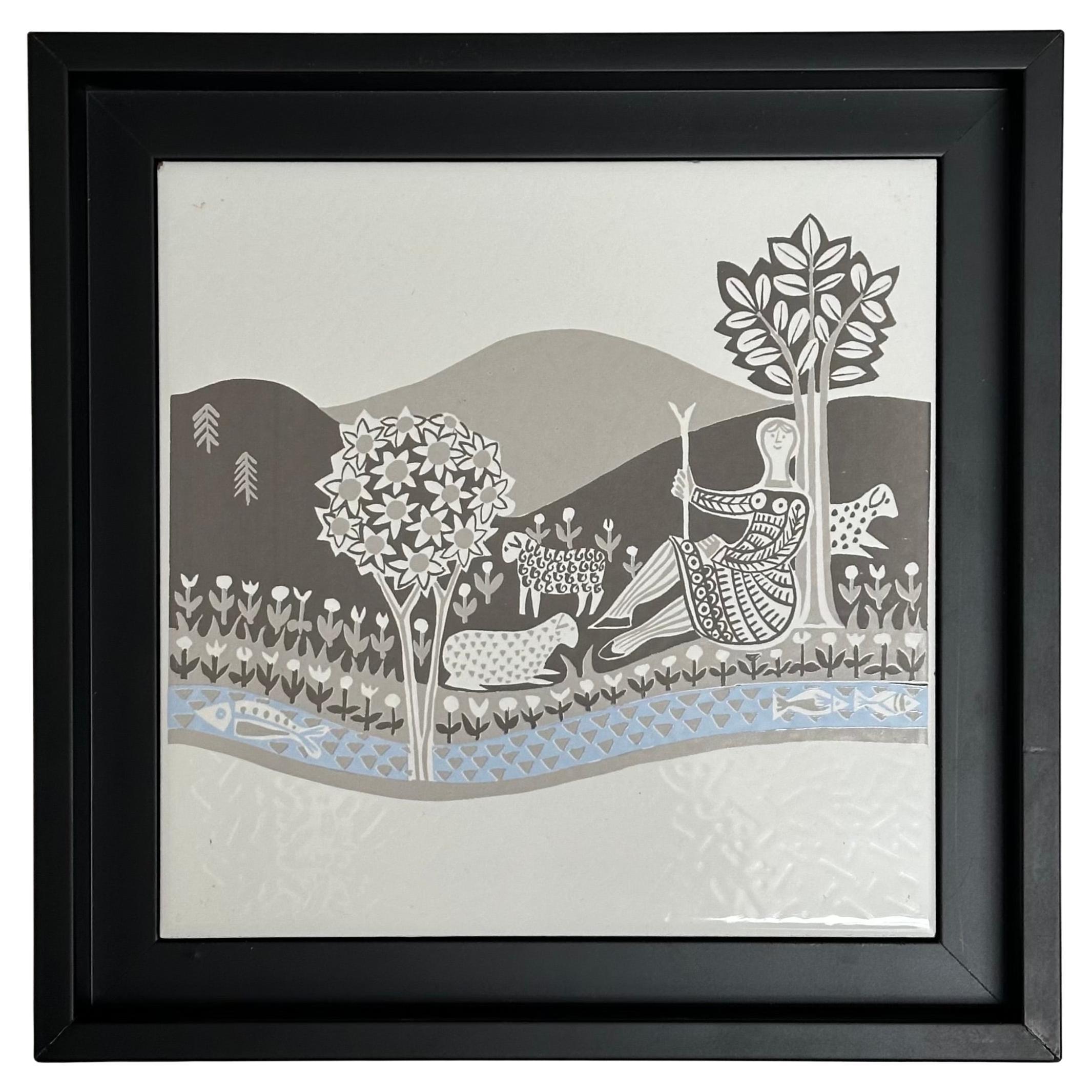 Decorative Art Tile, Roger Capron for Marazzi, Italy c. 1980