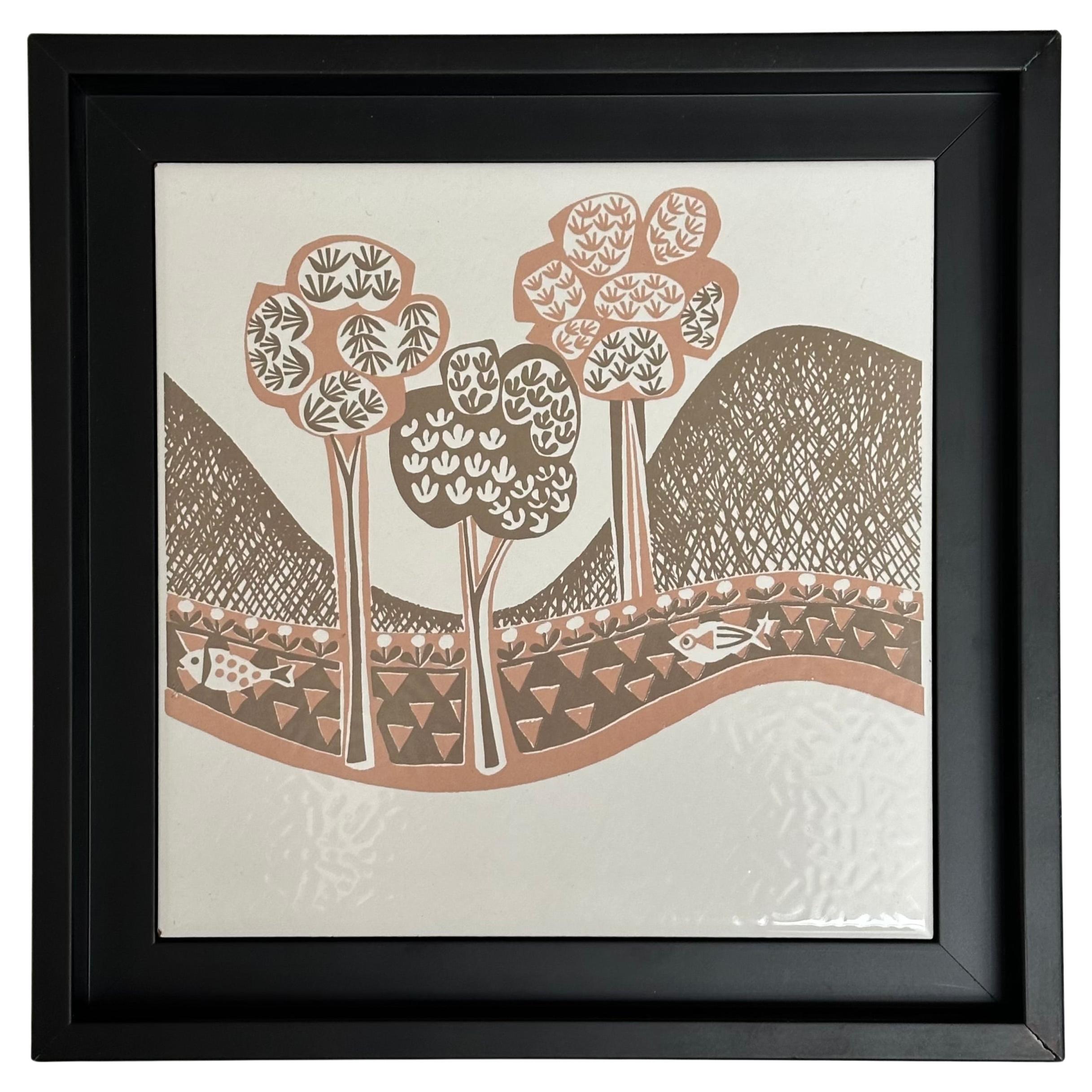 Decorative Art Tile, Roger Capron for Marazzi, Italy c. 1980 For Sale