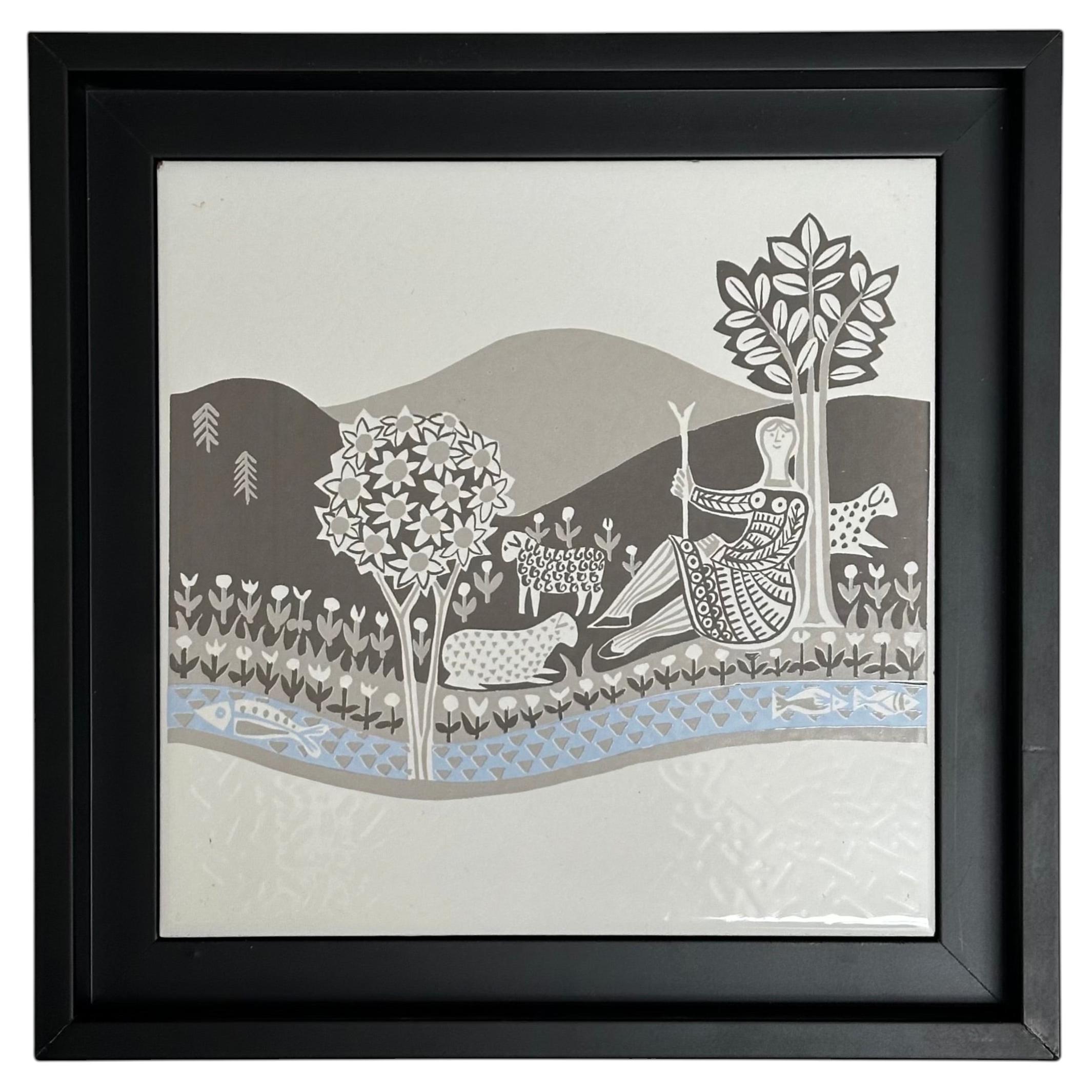 Decorative Art Tile, Roger Capron for Marazzi, Italy c. 1980 For Sale