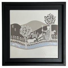 Decorative Art Tile, Roger Capron for Marazzi, Italy c. 1980