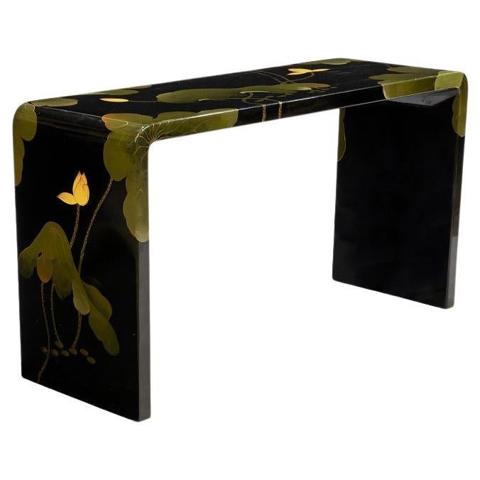 Decorative Asian Modern Lacquered Console For Sale