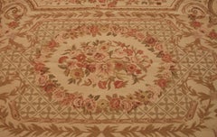 Aubusson Rug Flat-weave Signed "A S"