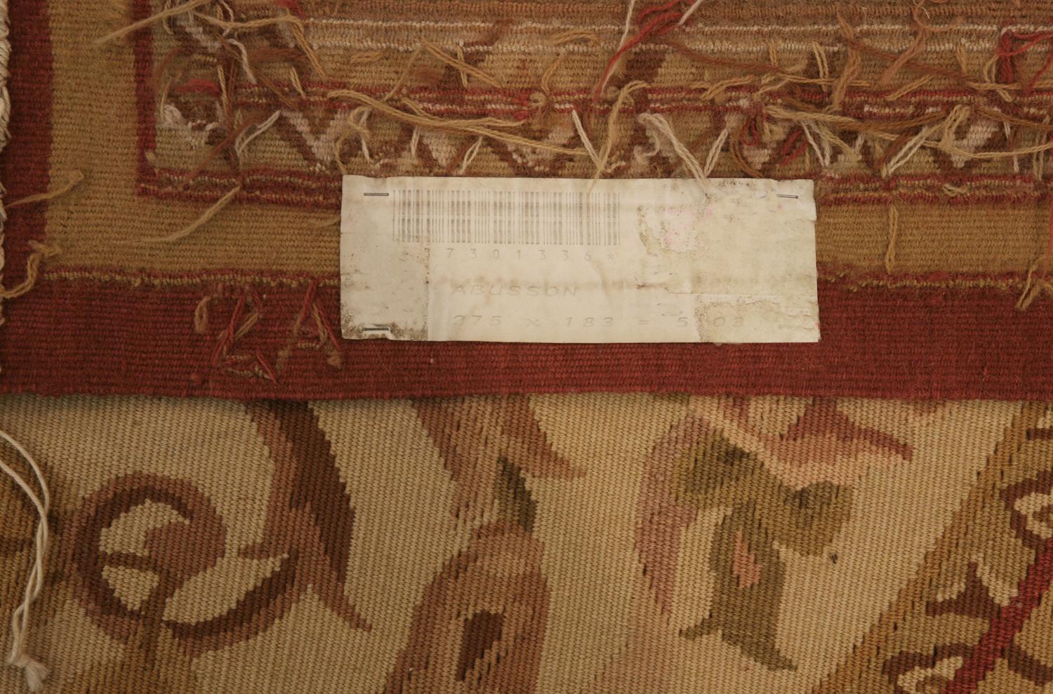 Laine Tapis d'Aubusson tissé à plat signé « A S » en vente