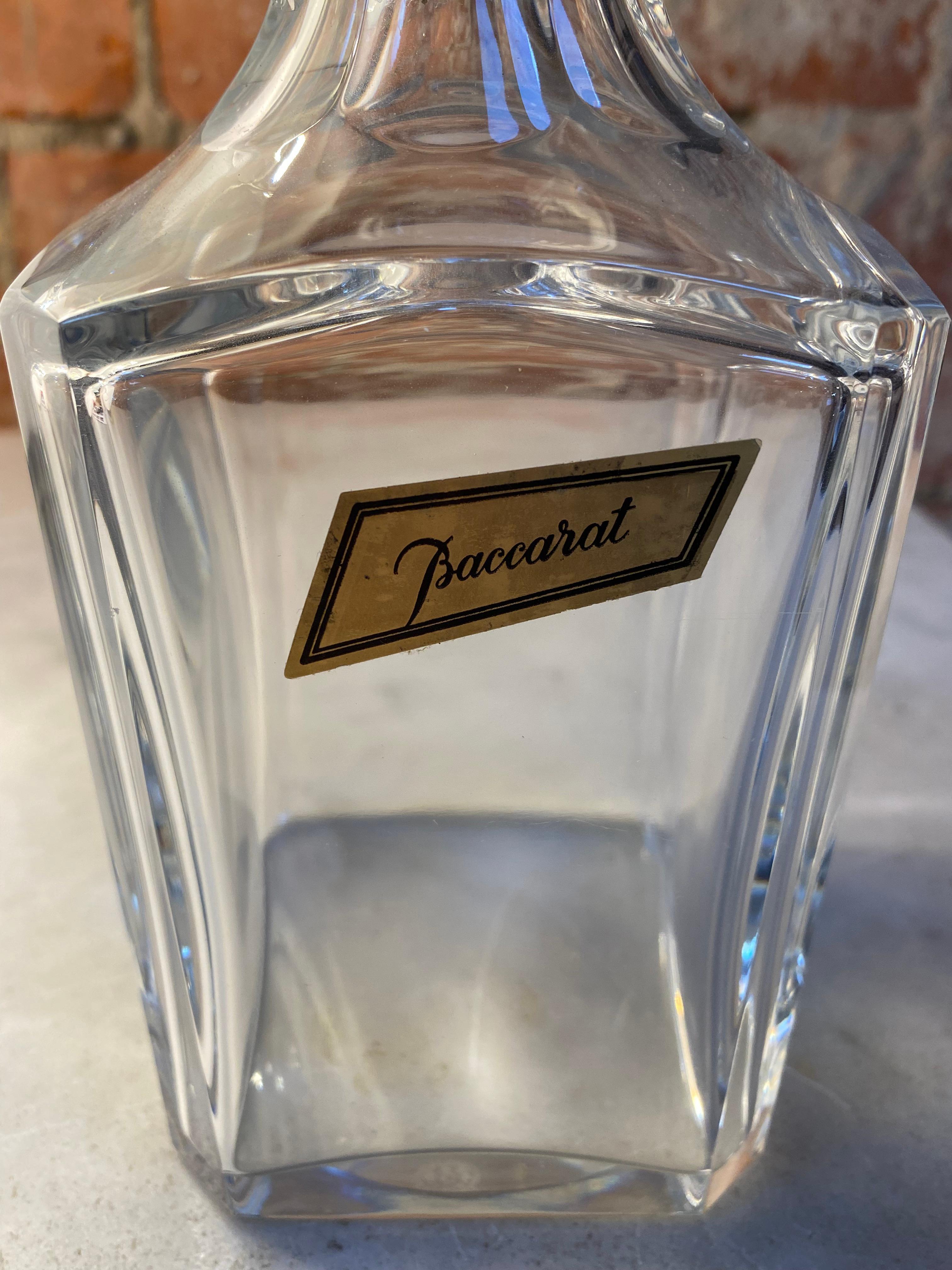 Français Carafe/bouteille décorative Baccarat Vintage 1950s en vente