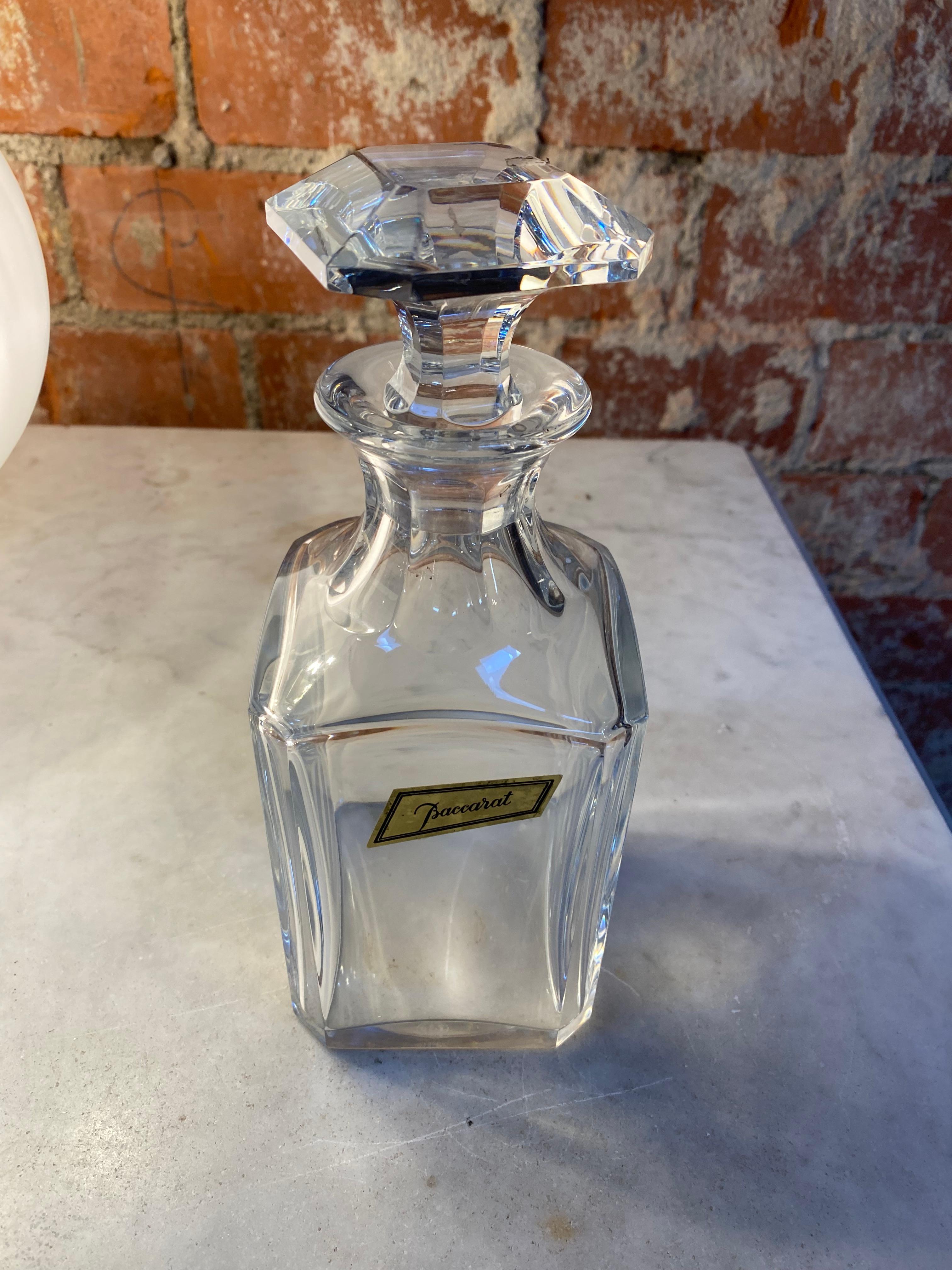 Mid-Century Modern Decorative Baccarat Vintage Decanter/Bottle 1950s For Sale