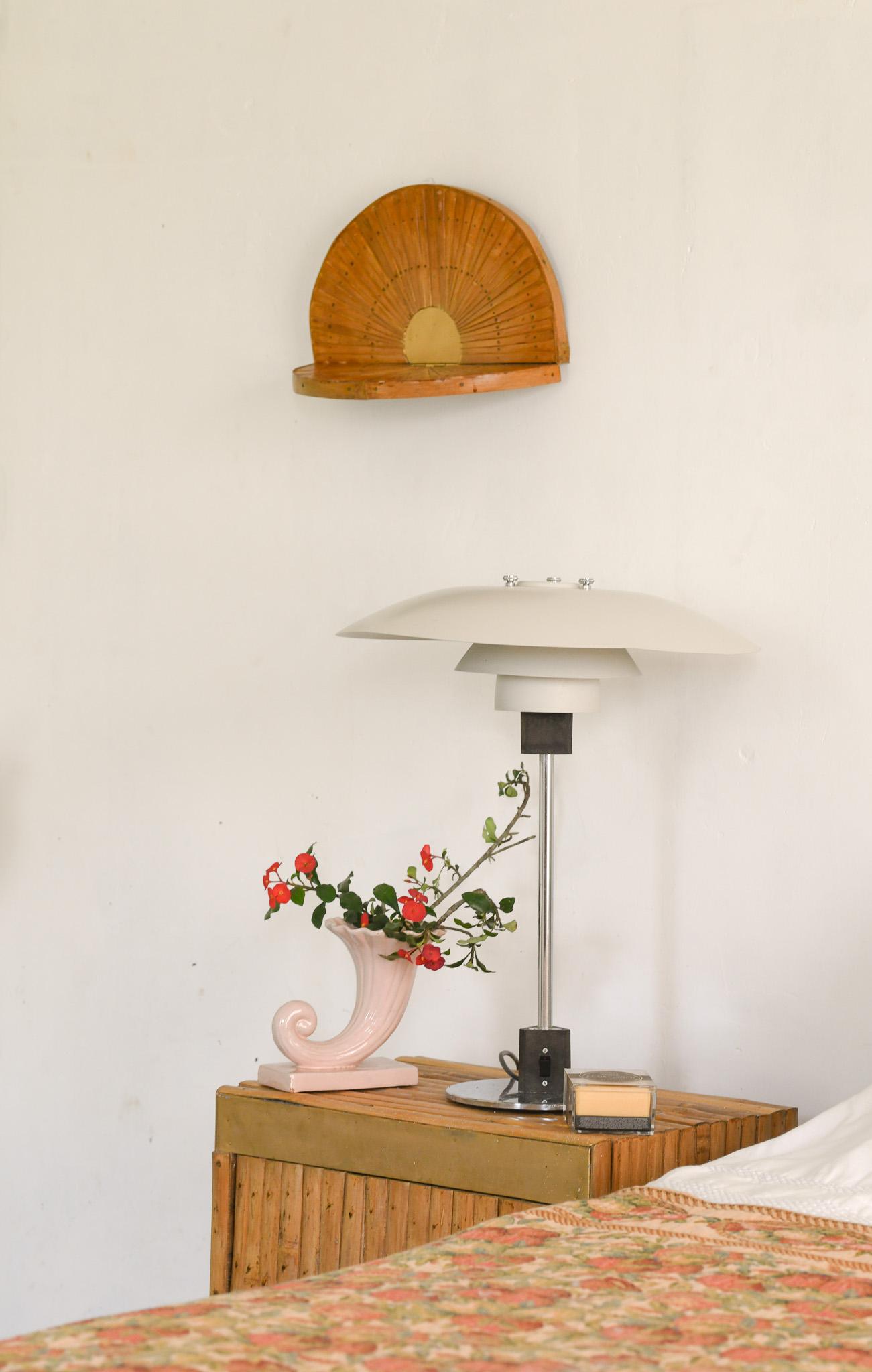 Mid-Century Modern Decorative Bamboo Sunbursts Shelves For Sale